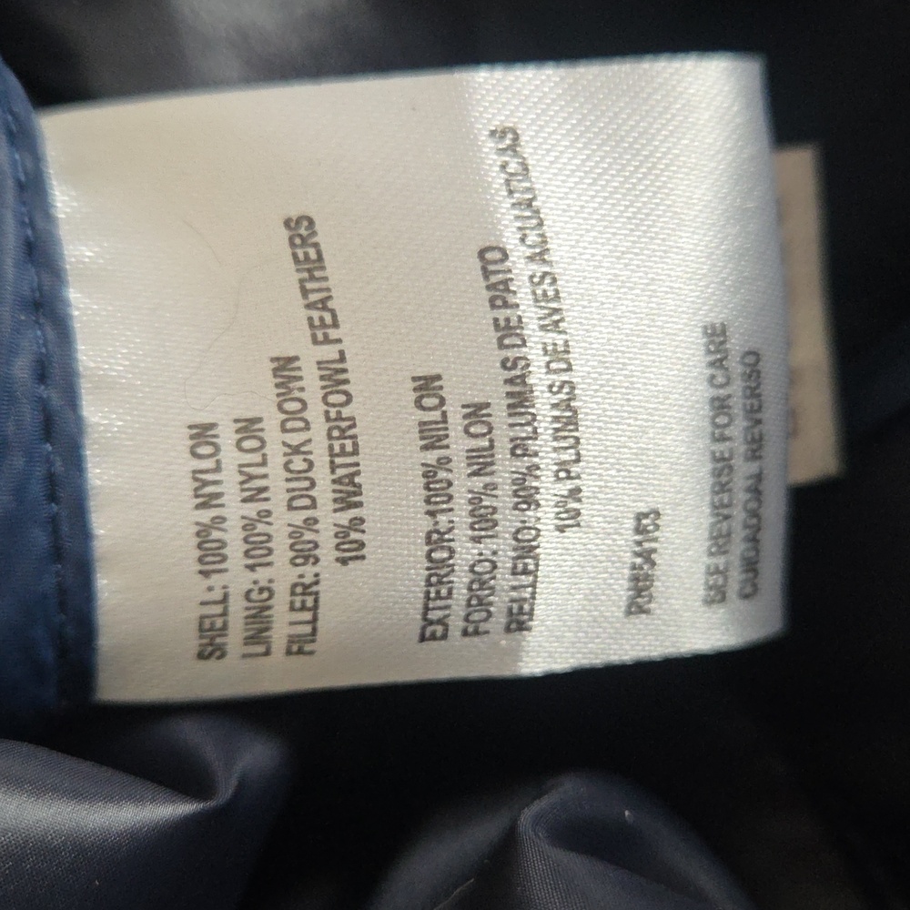 NWT Calvin Klein Sz XL Packable Navy Blue Coat - Picture 8 of 8